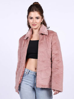 Saint G - Fernanda Magenta Fur Womens Jackets