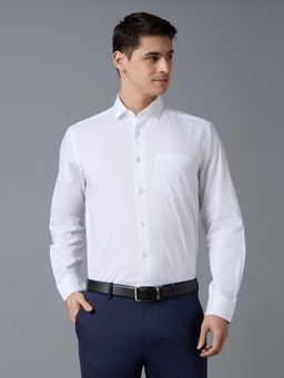 Reid & Taylor - Men White Solid Formal Shirt