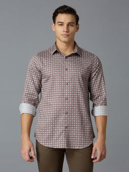 Reid & Taylor - Men Maroon Printed Casual Shirt