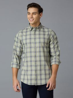 Reid & Taylor - Men Green Checks Casual Shirt