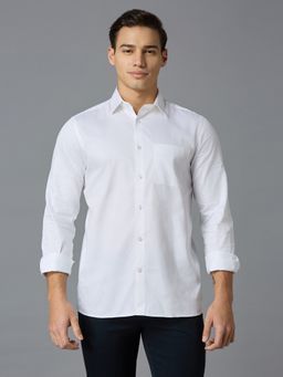 Reid & Taylor - Men White Solid Casual Shirt