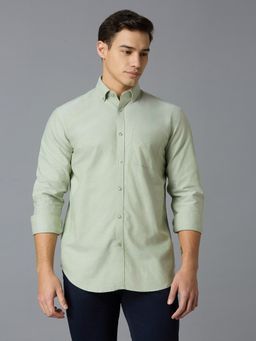 Reid & Taylor - Men Green Solid Casual Shirt
