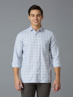Reid & Taylor - Men Blue Checks Casual Shirt