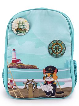 Filli & Me - Blue Polyester Printed Goes Sailing School Backpack