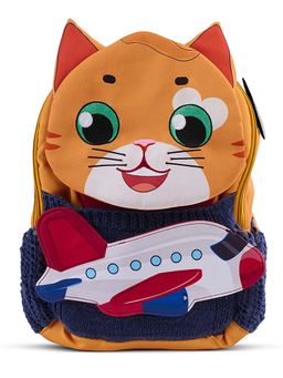 Filli & Me - Multi-Color Polyester Character Aeroplane School Backpack