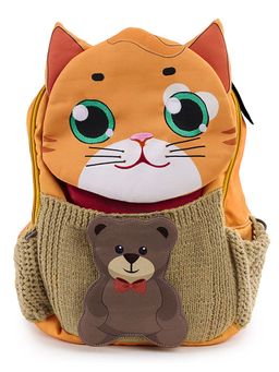 Filli & Me - Multi-Color Polyester Character Teddy School Backpack