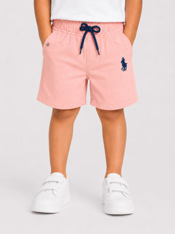 Bloom Up - Peach Solid Cotton Blend Regular Fit Shorts