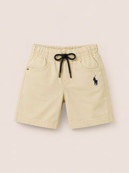 Bloom Up - Beige Solid Cotton Blend Regular Fit Shorts