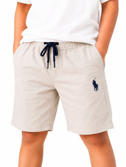 Bloom Up - Grey Solid Cotton Blend Regular Fit Shorts