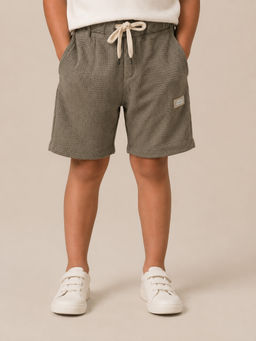 Bloom Up - Olive Solid Cotton Blend Regular Fit Shorts