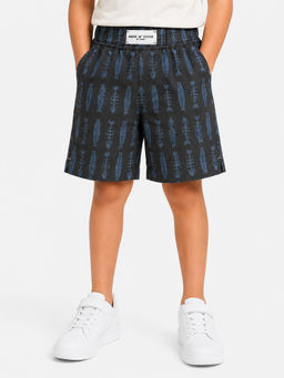 Bloom Up - Brown Printed Cotton Blend Regular Fit Shorts