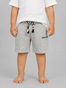 Bloom Up - Green Solid Cotton Blend Regular Fit Shorts