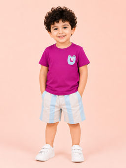 Bloom Up - Pink Printed Cotton Blend Regular Fit Co-Ord Set
