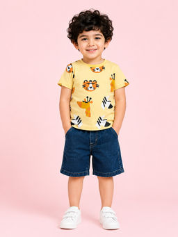 Bloom Up - Yellow Printed Cotton Blend Regular Fit Co-Ord Set