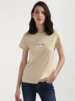 Calvin Klein - Women Brown Color T-Shirt