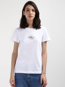 Calvin Klein - Women White Color T-Shirt
