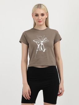 Calvin Klein - Women Brown Color T-Shirt
