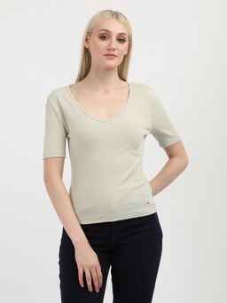 Calvin Klein - Women Beige Color T-Shirt