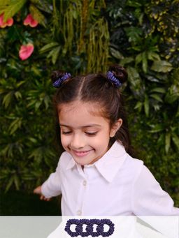 Spotstyl - Ocean Wave Mini Silk Scrunchies (Pack of 4)