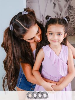 Spotstyl - Starry Hues Mini Silk Scrunchies (Pack of 4)