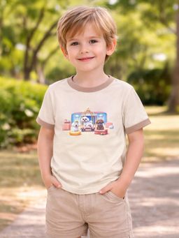 Mi Arcus - Cream Printed T-Shirt