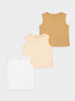 Mi Arcus - Multi-Color Solid Vests (Pack of 3)