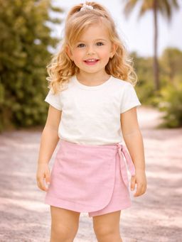 Mi Arcus - Pink Solid Skorts