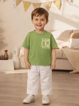 Kidbea - Green Printed T-Shirt