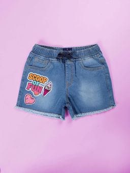 KiddoPanti - Blue Printed Shorts