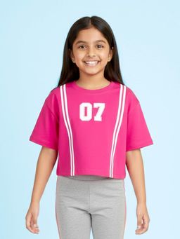 KiddoPanti - Pink Printed T-Shirt