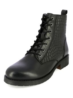 Alberto Torresi - Lace Up Ankle Length Black Boots
