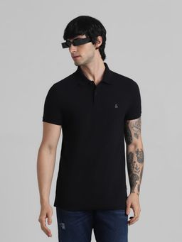 Jack & Jones - Black Slim Fit Polo T-Shirt