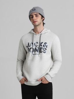 Jack & Jones - Grey Hooded Sweatshirt