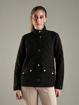 Tommy Hilfiger - Regular Fit Polyester High-Neck Quilted Jacket - Black