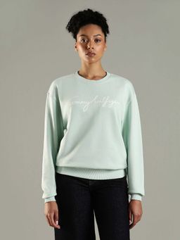 Tommy Hilfiger - Regular Fit Cotton Crew Neck Sweatshirt - Green