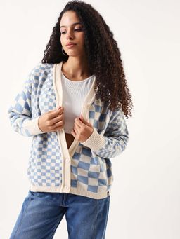 Hubberholme - Women Regular Fit V-Neck Sweater - Multi-Color