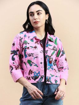 Voxati - Women's Denim Jacket - Pink