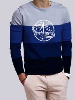A47 - The Classic ISRO Blue Sweater-Knitted
