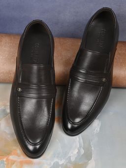 Cobblerz - Men Dark Brown Coffee Solid Formal Loafers