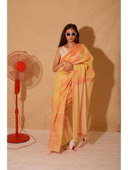 Banana Labs - Multi-Color Yellow Saree without Blouse