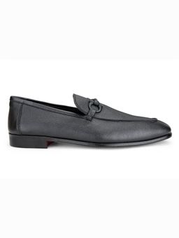 SHUTIQ - Rivero Horse bit Coal Black Lather Loafers