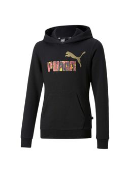 Puma - Ess+ Bloom Logo Girls Black Hoodie