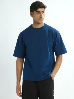 Nobero - Men Oversized Cotton T-shirt - Blue