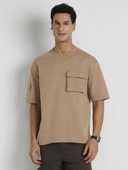 Nobero - Men Premium Oversized T-shirt - Brown