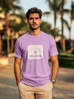 Nobero - Men Printed T-shirt - Lavender