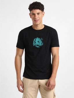 Nobero - Men Printed T-shirt - Black