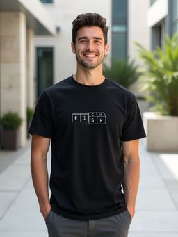 Nobero - Men Typography T-shirt - Black