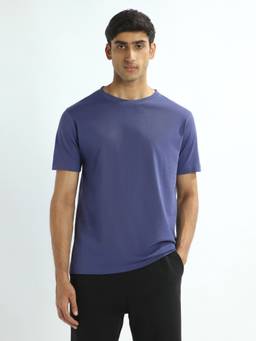 Nobero - 100% Cotton Solid T Shirts for Men - Blue
