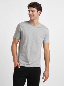 Nobero - 100% Cotton Solid T Shirts for Men - Grey