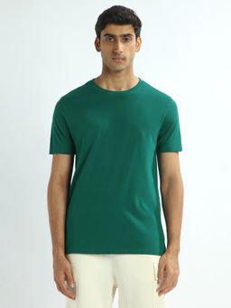 Nobero - 100% Cotton Solid T Shirts for Men - Green